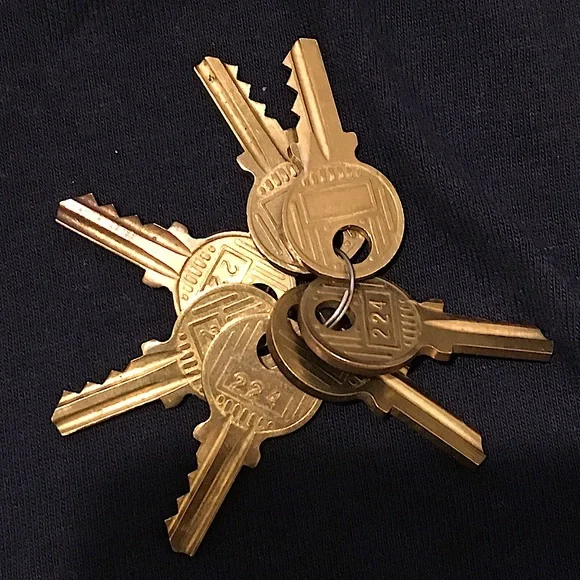 LOUIS VUITTON LV Keys For LV Locks That Have No Key Authentic Brass LV Key - Picture 3 of 8